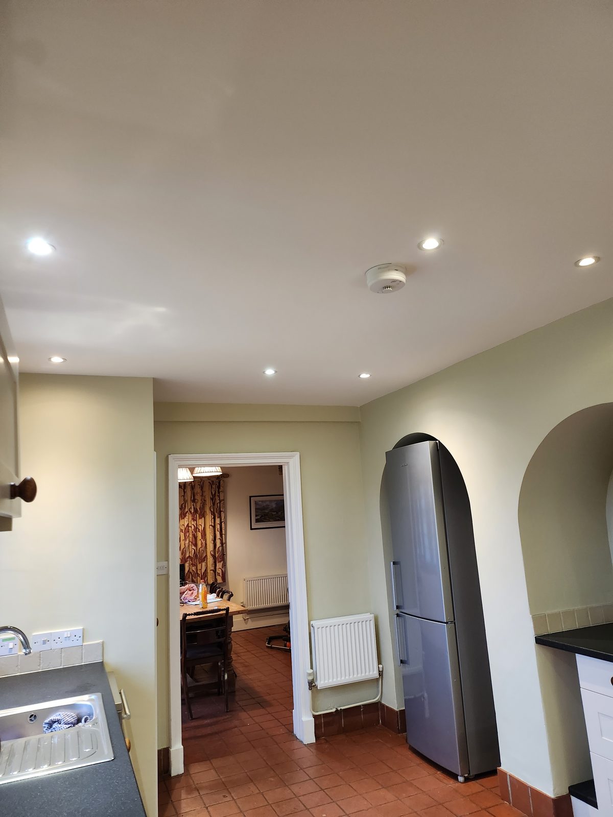 Kitchen with sage green walls